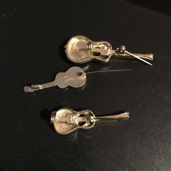 Guitar Brooch Set 3 piece set - Picture 3 of 9